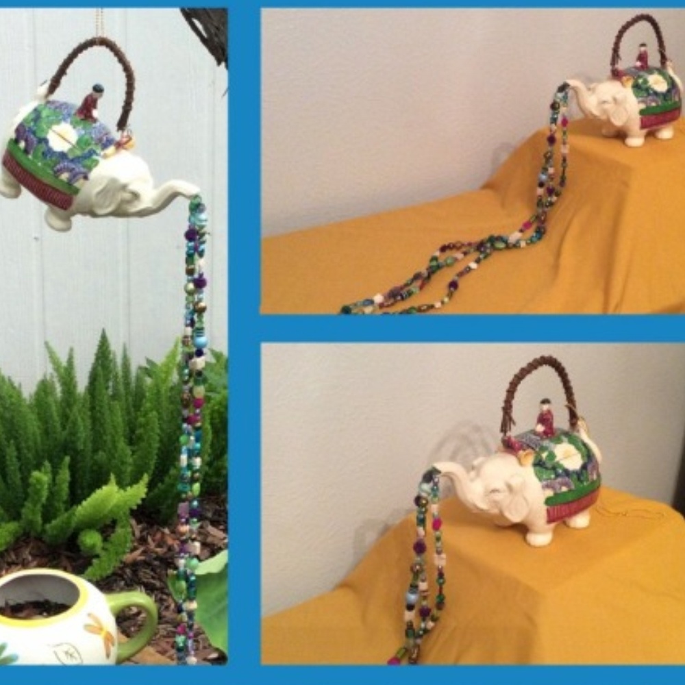 SOLD - Elephant Teapot Sun Catcher